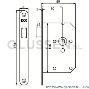 Dulimex DX LSG-50-LSWE loopslot doornmaat 50 mm ronde voorplaat wit exclusief sluitplaat 0160.291.5032