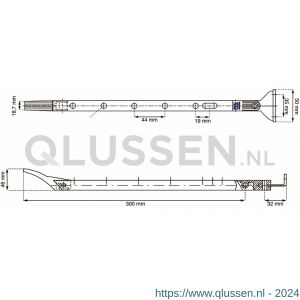 Dulimex DX RUZ-S-030SF raamuitzetter standaard naar buitendraaiend 30 cm RVS finish-zwart 0210.300.0406