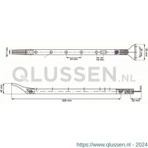 Dulimex DX RUZ-S030SF ZE raamuitzetter standaard met stelpen met rand naar buitendraaiend 30 cm RVS finish-zwart 1 stuk zakje kopkaart 5210.300.0406