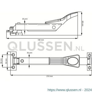 Dulimex DX RUZ-W-010SF raamuitzetter wegdraaibaar voor klep- en uitzetramen RVS finish-zwart 0217.100.0406