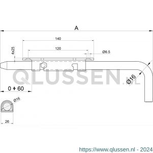 IBFM GRG 300 SS grondgrendel diameter 16 mm 300 mm RVS 0411.300.0306