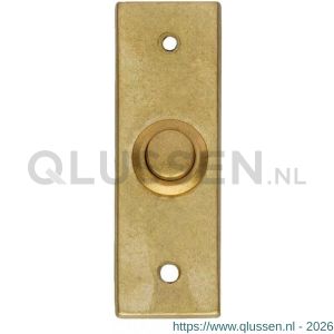 Intersteel Living 3990 beldrukker rechthoekig smal messing getrommeld 0011.399033