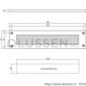 Intersteel Living 4015 tochtwering rechthoek messing getrommeld 0011.401503