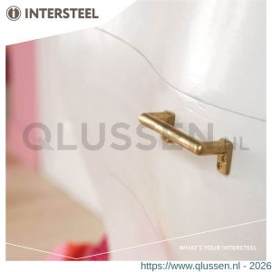 Intersteel Living 5616 handgreep recht 108 mm messing getrommeld 0011.561620