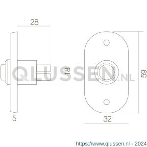 Intersteel Living 3990 beldrukker ovaal messing gelakt 0013.399025