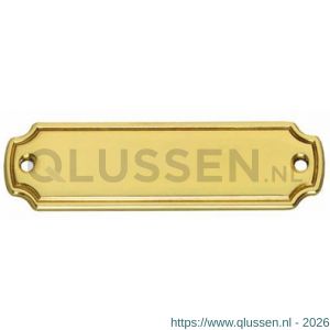 Intersteel Living 4040 naamplaat 250001 messing gelakt 0013.404011