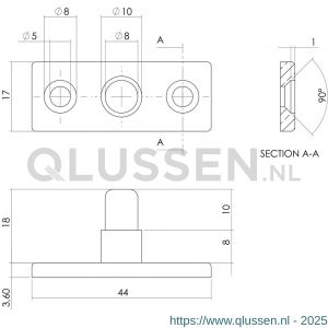 Intersteel Living 5615 stelpen messing gelakt 0013.561589