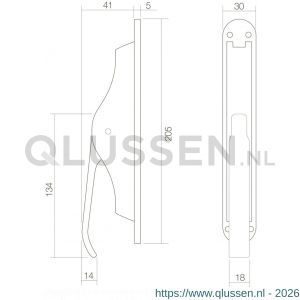 Intersteel Living 5620 pomp-espagnolet messing gelakt 0013.562030