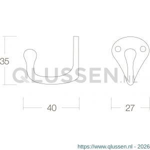 Intersteel Living 6926 jashaak scheepsmodel enkel messing gelakt 0013.692611