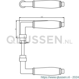 Intersteel 0206 deurkruk Courgette chroom-zwart 0016.020600