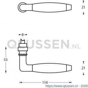 Intersteel 0371 deurkruk Marloes chroom-ebbenhout 0016.037100