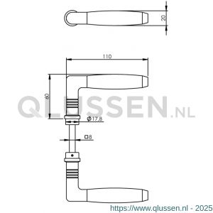 Intersteel 0377 deurkruk Ton 400 chroom-ebbenhout 0016.037700