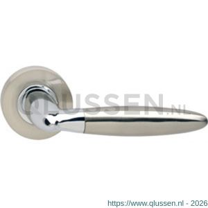Intersteel Living 1682 gatdeel deurkruk rechts Elen op rond rozet 7 mm nokken chroom-nikkel mat 0016.168202A