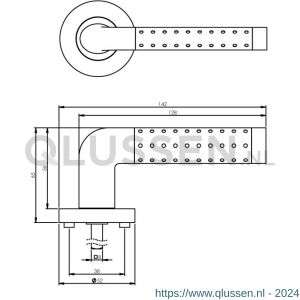 Intersteel Living 1684 deurkruk Marion op rond rozet 7 mm nokken chroom-nikkel mat 0016.168402