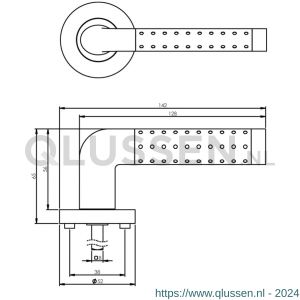 Intersteel Living 1684 deurkruk Marion op rond rozet 7 mm nokken chroom-nikkel mat 0016.168402