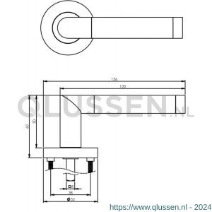 Intersteel Living 1685 deurkruk Nicol op geveerde schroef rozet chroom-mat-nikkel 0016.168502