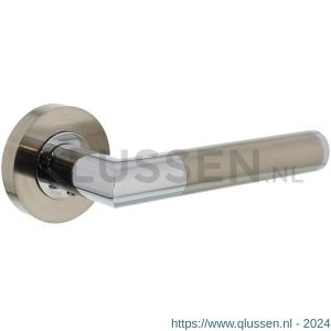 Intersteel Living 1693 deurkruk Bastian op rond rozet 7 mm nokken chroom-nikkel mat 0016.169302