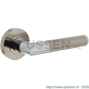 Intersteel Living 1693 gatdeel deurkruk rechts Bastian op rond rozet 7 mm nokken chroom-nikkel mat 0016.169302A