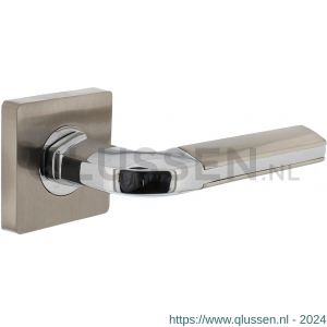 Intersteel Living 1718 deurkruk Amber op vierkante rozet 7 mm nokken chroom-nikkel mat 0016.171802