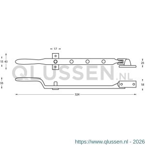 Intersteel Living 5615 raamuitzetter met stelpen chroom 0016.561580
