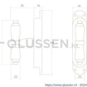 Intersteel Living 5620 espagnolet kruiskruk chroom-zwart 0016.562025