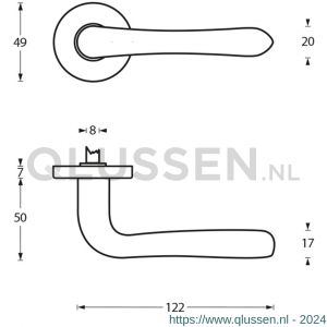 Intersteel Living 0198 deurkruk Saturnus op rozet chroom mat 0017.019802