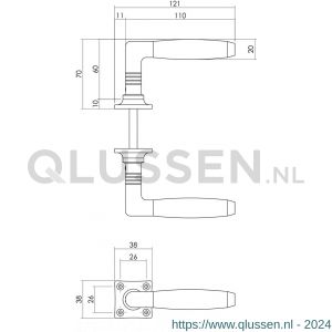 Intersteel Living 0378 deurkruk Ton Basic nikkel met vierkant rozet 0018.037802