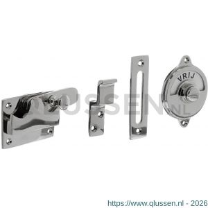 Intersteel Living 3701 WC-overslag vlak met tekst vrij-bezet nikkel 0018.370105