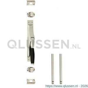 Intersteel Living 5620 set pomp-espagnolet Ton 222 inclusief stangenset 2x 1250 mm nikkel-ebbenhout 0018.562037
