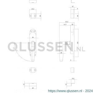 Intersteel Living 5620 kruk-espagnolet links Ton 400 nikkel-ebbenhout 0018.562061B