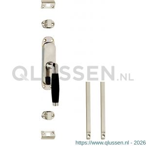 Intersteel Living 5620 set kruk-espagnolet rechts Ton 222 inclusief stangenset 2x 1250 mm nikkel-ebbenhout 0018.562062A