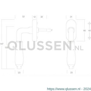 Intersteel Living 6050 raamkruk Courgette nikkel-zwart 0018.605070