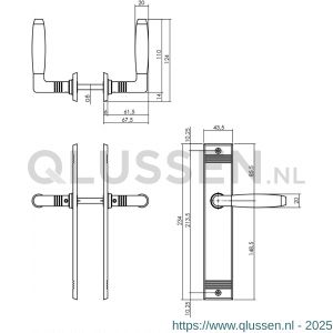 Intersteel Living 0238 deurkruk Ton basic met schild groef 235x43x5 mm blind mat nikkel 0019.023811