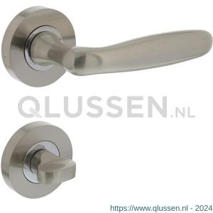 Intersteel Living 1692 deurkruk 1692 Bjorn op rond rozet 7 mm nokken met WC 8 mm nikkel mat 0019.169210