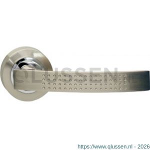 Intersteel Living 1696 gatdeel deurkruk links William op rond rozet 7 mm nokken nikkel mat 0019.169602B