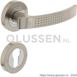 Intersteel Living 1696 deurkruk 1696 William op rond rozet 7 mm nokken met profielcilindergat plaatje nikkel mat 0019.169605