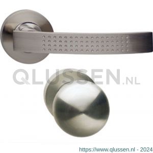 Intersteel 1696 wisselgarnituur links William op rond rozet 7 mm nokken met profielcilindergat plaatje nikkel mat 0019.169612B