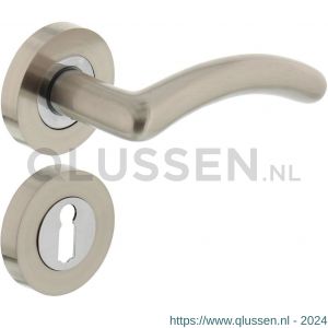 Intersteel Living 1699 deurkruk 1699 Marieke op rond rozet 7 mm nokken met sleutelgat plaatje nikkel mat 0019.169903