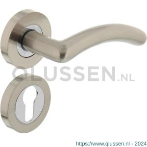 Intersteel Living 1699 deurkruk 1699 Marieke op rond rozet 7 mm nokken met profielcilindergat plaatje nikkel mat 0019.169905