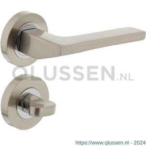 Intersteel Living 1705 deurkruk 1705 Ben op rond rozet 7 mm nokken met WC 8 mm chroom-nikkel mat 0019.170510