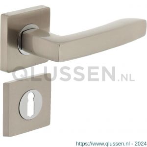Intersteel Living 1714 deurkruk 1714 Dean op vierkant rozet 7 mm nokken met sleutelgat plaatje chroom-nikkel mat 0019.171403