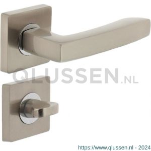 Intersteel Living 1714 deurkruk 1714 Dean op vierkant rozet 7 mm nokken met WC 8 mm chroom-nikkel mat 0019.171410