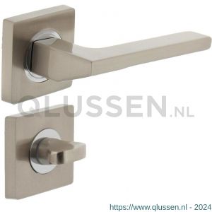 Intersteel Living 1715 deurkruk 1715 Ben op vierkant rozet 7 mm nokken met WC 8 mm chroom-nikkel mat 0019.171510