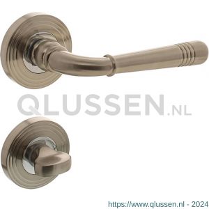 Intersteel Living 1725 deurkruk 1725 Emily op rond rozet 7 mm nokken met WC 8 mm chroom nikkel mat 0019.172510