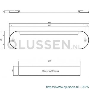 Intersteel Living 4015 tochtwering ovaal met klep nikkel mat 0019.401500