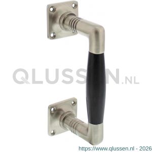 Intersteel Living 4261 greep Ton Basic 75/150 mm op vierkant rozet nikkel mat-ebbenhout 0019.426194