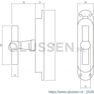 Intersteel Living 5620 set kruk-espagnolet T-kruk inclusief stangenset 2x 1250 mm nikkel mat 0019.562021