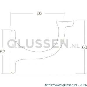 Intersteel Living 7245 leuninghouder opschroevend hol nikkel mat 0019.724521