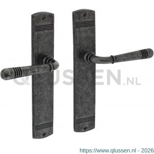 Intersteel Living 1705 deurkruk Emily op schild blind oud grijs 0021.170511
