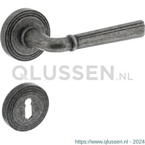 Intersteel Living 1735 deurkruk Bellevue op rozet met sleutel plaatje oud grijs 0021.173503